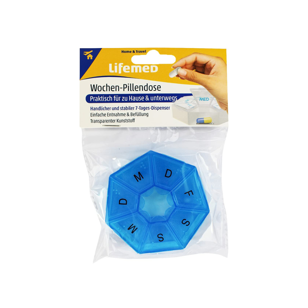 LIFEMED WEEKLY PILL BOX BLUE-1