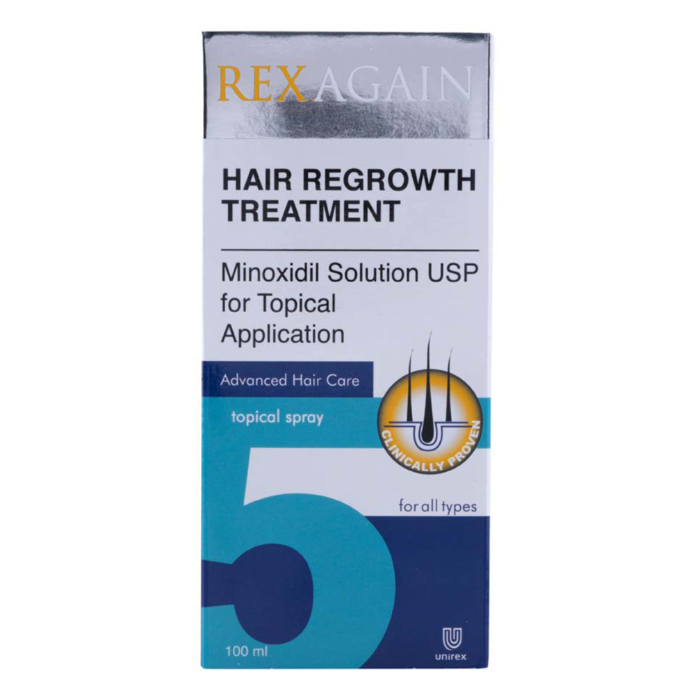 REXAGAIN HAIR REGROWTH MINOXIDIL 5% SPRAY 100ML photo 1