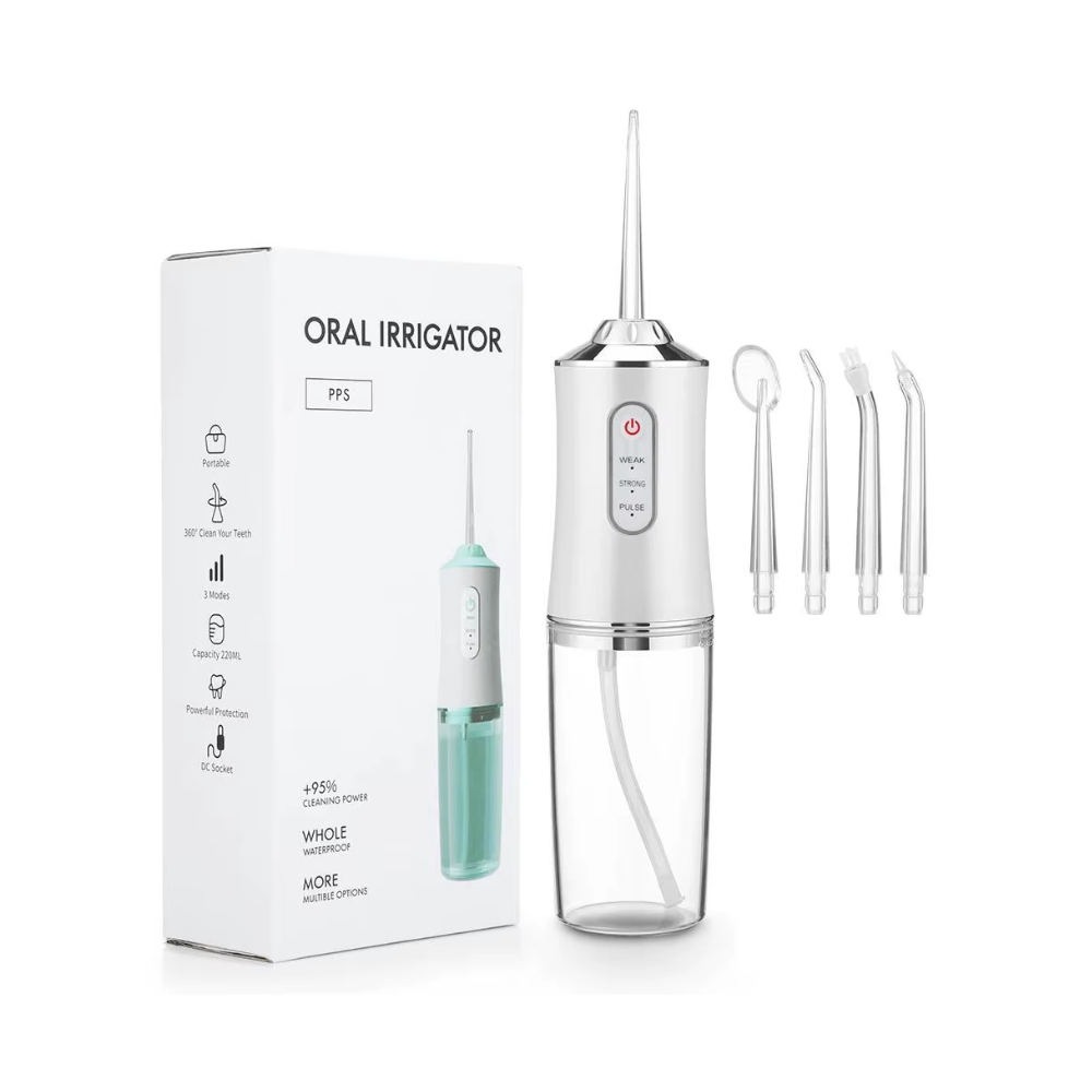 IRRIGATOR DENTAR PORTATIV - PASTRIM I DHEMBEVE ME PRESION UJI 220ML-1