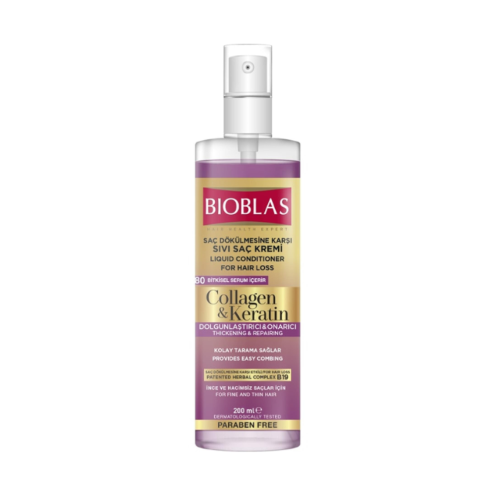 BIOBLAS COLLAGEN & KERATIN SPRAY 200 ML photo 1