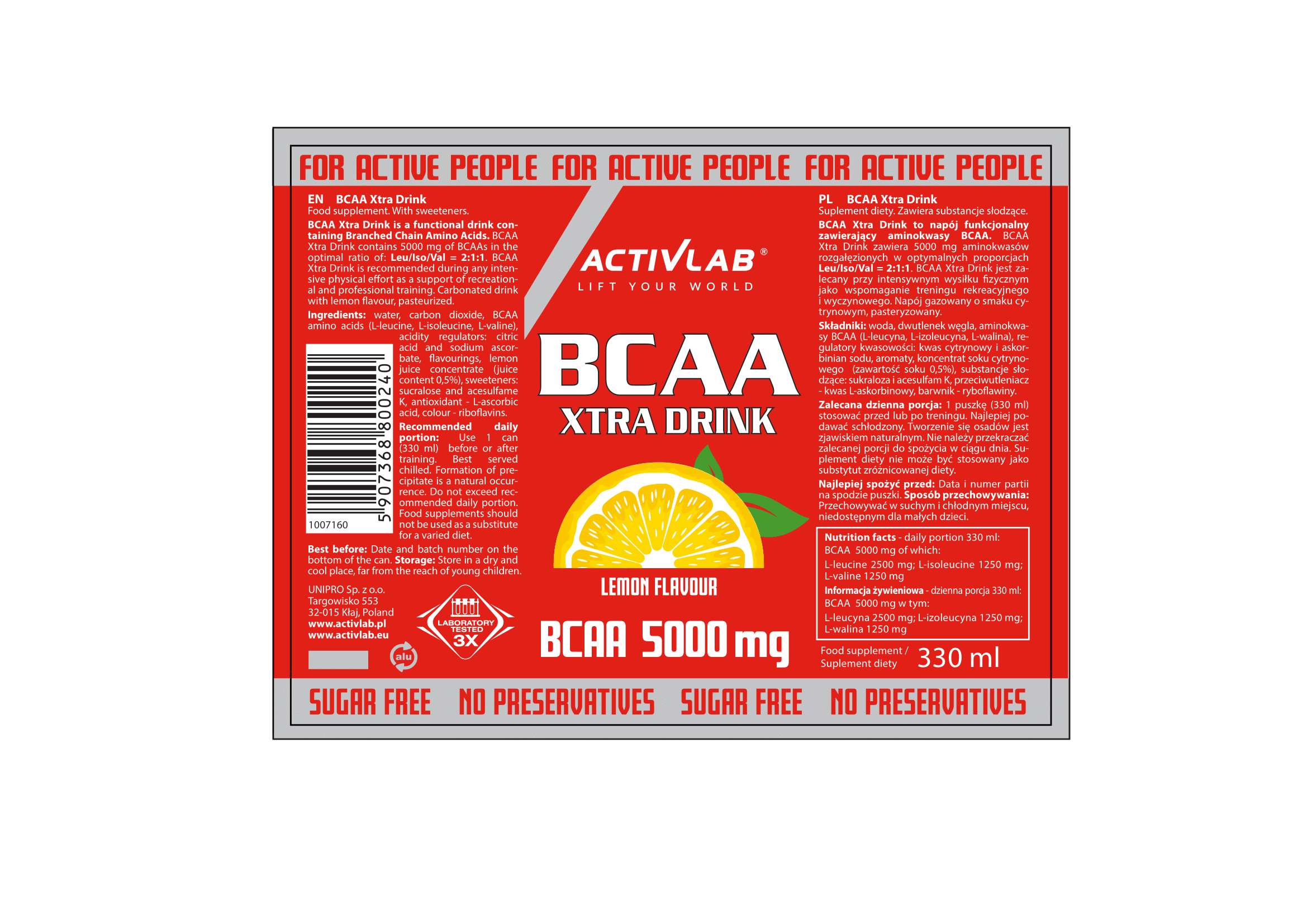 BCAA XTRA DRINK 330 ML 24 COPE-1