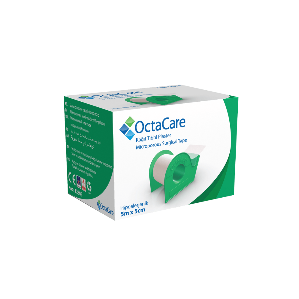 OCTACARE MICROPOROUS SURGICAL TAPE 5M X 5CM photo 1