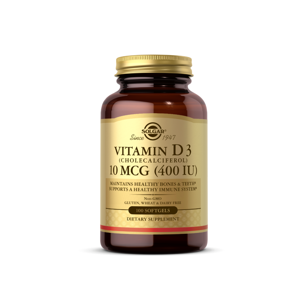 SOLGAR VITAMIN D3 10 MCG CAPS A100-1
