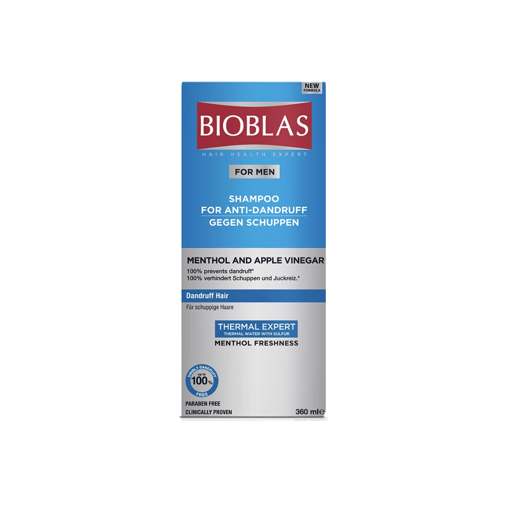 BIOBLAS MEN MENTHOL + APPLE VINEGAR SHAMPOO 360ML-1