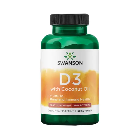 SWANSON D3 + COCONUT OIL 2000UI SOFTGEL A60 photo 1