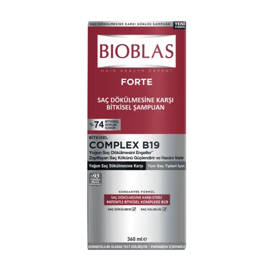 BIOBLAS  FORTE COMPLEX B19 SHAMPOO 360ML photo 1