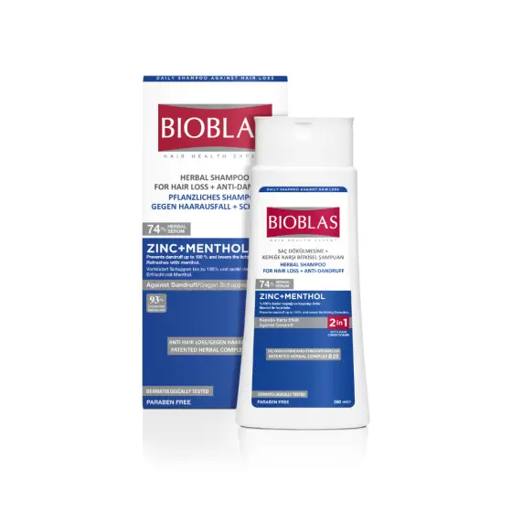 BIOBLAS ZINC + MENTHOL SHAMPOO 360ML photo 1