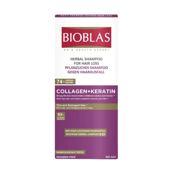 BIOBLAS COLLAGEN & KERATIN SHAMPOO 360ML photo 1