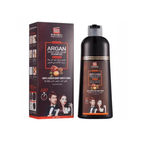 NITRO SPEEDY HAIR COLOR SHAMPOO DARK BROWN 420ML photo 1